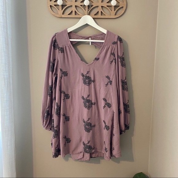 Free People Emma Dress Elderberry Purple Sz Medium - Picture 1 of 12
